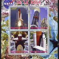 Benin 2008 NASA 50th Anniversary #4 perf sheetlet containing 4 values, unmounted mint