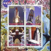 Benin 2008 NASA 50th Anniversary #4 imperf sheetlet containing 4 values, unmounted mint