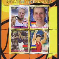 Benin 2008 Famous Olympic Athletes #2 perf sheetlet containing 4 values, unmounted mint