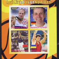 Benin 2008 Famous Olympic Athletes #2 imperf sheetlet containing 4 values, unmounted mint