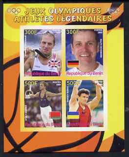 Benin 2008 Famous Olympic Athletes #2 imperf sheetlet containing 4 values, unmounted mint