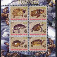 Benin 2008 WWF - Tortoises perf sheetlet containing 6 values, unmounted mint