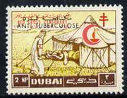 Dubai 1964 Anti-Tuberculosis Campaign overprint on Red Cross 2np Field Post Office, unmounted mint, unissued (see note after SG104) blocks available