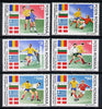 Rumania 1990 Football World Cup #1 set of 6, Mi 4586-91