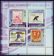 St Thomas & Prince Islands 2008 Olympic Games on Stamps #1 perf sheetlet containing 4 values unmounted mint