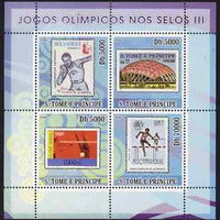 St Thomas & Prince Islands 2008 Olympic Games on Stamps #3 perf sheetlet containing 4 values unmounted mint
