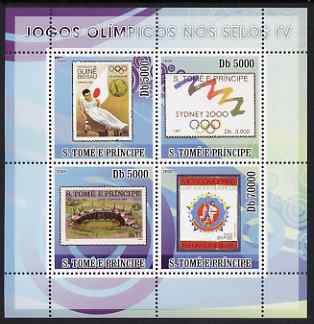 St Thomas & Prince Islands 2008 Olympic Games on Stamps #4 perf sheetlet containing 4 values unmounted mint