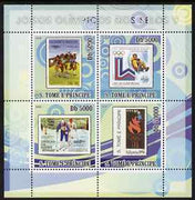 St Thomas & Prince Islands 2008 Olympic Games on Stamps #5 perf sheetlet containing 4 values unmounted mint