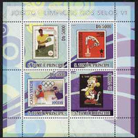 St Thomas & Prince Islands 2008 Olympic Games on Stamps #6 perf sheetlet containing 4 values unmounted mint