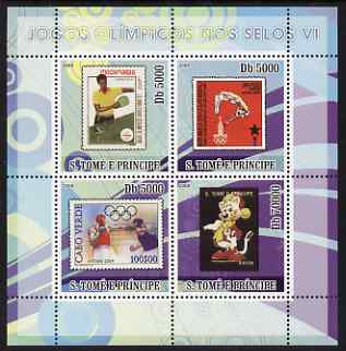 St Thomas & Prince Islands 2008 Olympic Games on Stamps #6 perf sheetlet containing 4 values unmounted mint