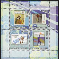St Thomas & Prince Islands 2008 Olympic Games on Stamps #7 perf sheetlet containing 4 values unmounted mint