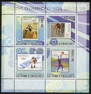 St Thomas & Prince Islands 2008 Olympic Games on Stamps #7 perf sheetlet containing 4 values unmounted mint