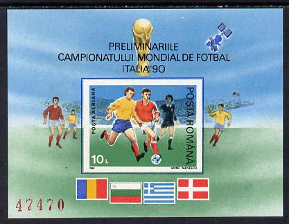 Rumania 1990 Football World Cup #1 imperf m/sheet, Mi BL 260