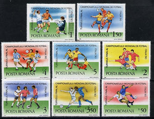 Rumania 1990 Football World Cup #2 set of 8, Mi 4594-4601