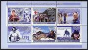 Guinea - Bissau 2008 Tribute to Edmund Hillary (mountaineer) perf sheetlet containing 4 values & 2 labels unmounted mint