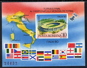 Rumania 1990 Football World Cup #2 imperf m/sheet unmounted mint, Mi BL 262