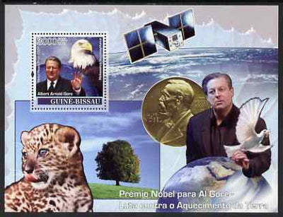 Guinea - Bissau 2007 Nobel Prize to Al Gore (Climate Problems) perf souvenir sheet unmounted mint