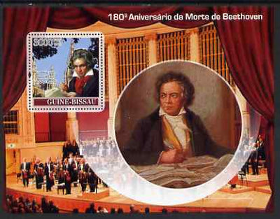Guinea - Bissau 2007 Ludwig Van Beethoven perf souvenir sheet unmounted mint