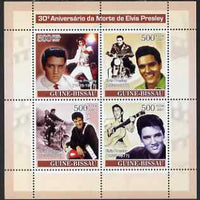 Guinea - Bissau 2007 30th Death Anniversary of Elvis Presley perf sheetlet containing 4 values unmounted mint