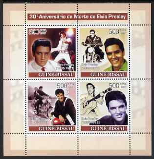Guinea - Bissau 2007 30th Death Anniversary of Elvis Presley perf sheetlet containing 4 values unmounted mint
