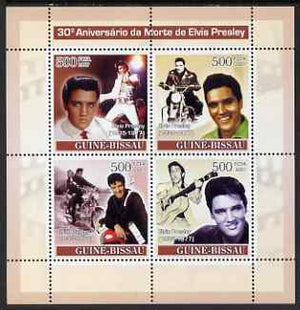 Guinea - Bissau 2007 30th Death Anniversary of Elvis Presley perf sheetlet containing 4 values unmounted mint