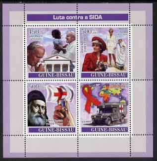 Guinea - Bissau 2007 Fight AIDS perf sheetlet containing 4 values unmounted mint