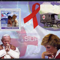 Guinea - Bissau 2007 Fight AIDS perf souvenir sheet unmounted mint