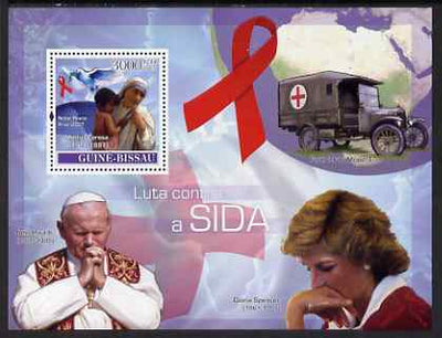 Guinea - Bissau 2007 Fight AIDS perf souvenir sheet unmounted mint
