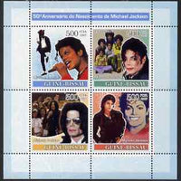 Guinea - Bissau 2007 Michael Jackson perf sheetlet containing 4 values unmounted mint