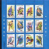 Rumania 1991 Birds #1 sheetlet containing 12 values unmounted mint, Mi BL 265