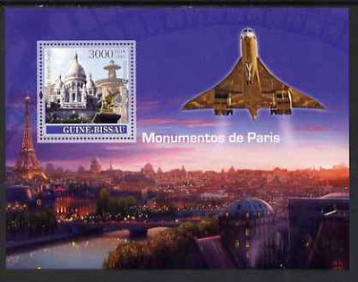 Guinea - Bissau 2007 Monuments of Paris perf souvenir sheet unmounted mint