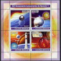 Guinea - Bissau 2007 Space - Sputnik 1 perf sheetlet containing 4 values unmounted mint