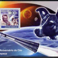 Guinea - Bissau 2007 Space Dogs - Sputnik 2 perf souvenir sheet unmounted mint