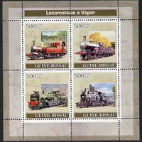 Guinea - Bissau 2007 Stean Engines perf sheetlet containing 4 values unmounted mint