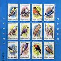 Rumania 1991 Birds #2 sheetlet containing 12 values unmounted mint, Mi BL 266