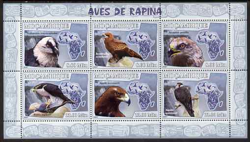 Mozambique 2007 Birds of Prey perf sheetlet containing 6 values unmounted mint Yv 2342-47