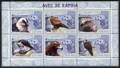 Mozambique 2007 Birds of Prey perf sheetlet containing 6 values unmounted mint Yv 2342-47