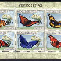 Mozambique 2007 Butterflies perf sheetlet containing 6 values unmounted mint Yv 2354-59