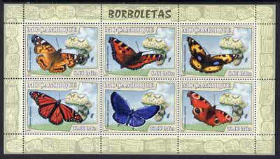 Mozambique 2007 Butterflies perf sheetlet containing 6 values unmounted mint Yv 2354-59