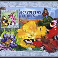 Mozambique 2007 Butterflies & Flowers perf souvenir sheet unmounted mint Yv 155