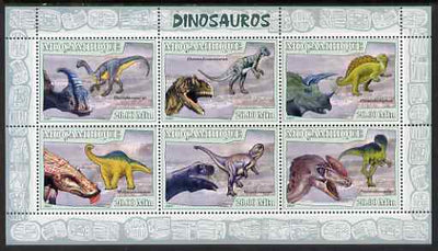 Mozambique 2007 Dinosaurs #2 perf sheetlet containing 6 values unmounted mint Yv 2402-07