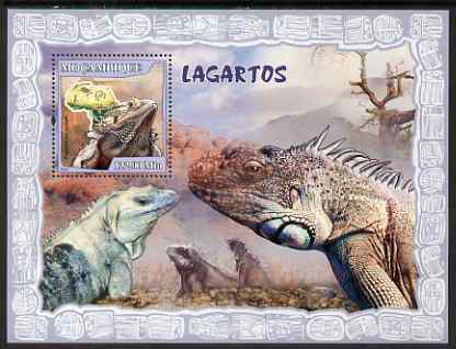 Mozambique 2007 Lizards perf souvenir sheet unmounted mint Yv 165