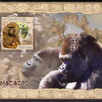 Mozambique 2007 Apes perf souvenir sheet unmounted mint Yv 167