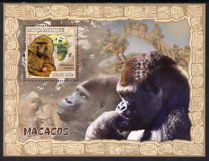 Mozambique 2007 Apes perf souvenir sheet unmounted mint Yv 167