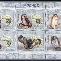 Mozambique 2007 Owls perf sheetlet containing 6 values unmounted mint Yv 2456-61