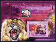 Guinea - Conakry 2007 Roses & Wild Animals perf souvenir sheet #1 unmounted mint Yv 534