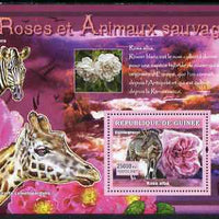 Guinea - Conakry 2007 Roses & Wild Animals perf souvenir sheet #2 unmounted mint Yv 535