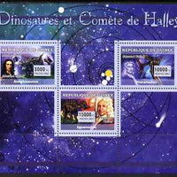 Guinea - Conakry 2007 Dinosaurs & Halleys Comet perf sheetlet containing 3 values unmounted mint Yv 2960-62