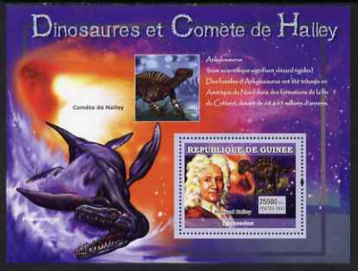 Guinea - Conakry 2007 Dinosaurs & Halleys Comet perf souvenir sheet #2 unmounted mint Yv 565