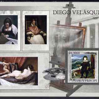 St Thomas & Prince Islands 2007 Paintings by Velasquez perf deluxe s/sheet containing 1 value unmounted mint